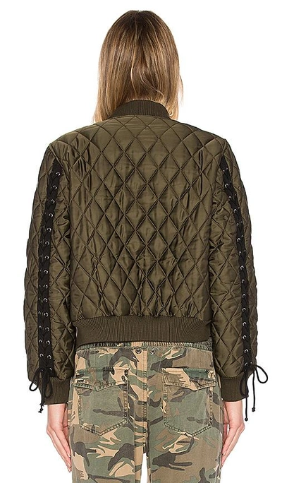 Shop Pam & Gela Quilted Bomber In Army
