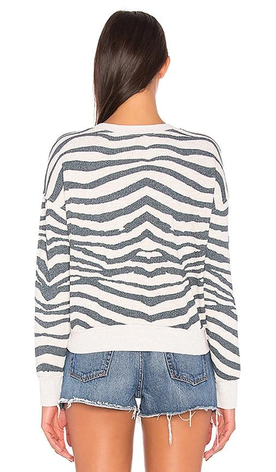 Shop Splendid Zebra Sweatshirt In Gray