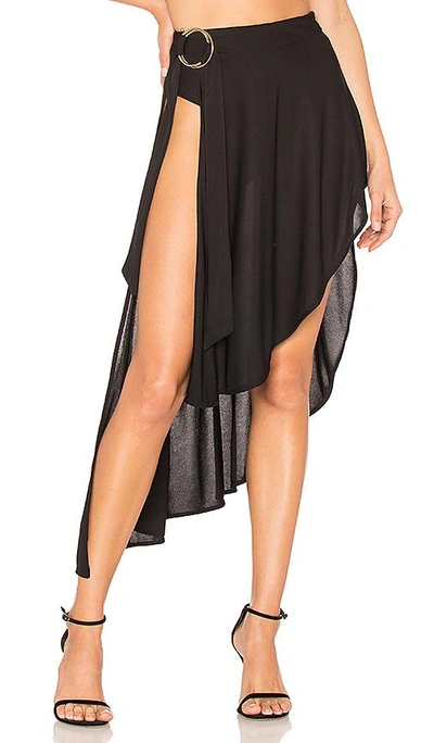 Shop H:ours Louis Cascade Skirt In Black