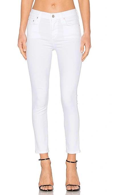 Shop Citizens Of Humanity Rocket High Rise Crop Skinny In Sculpt White