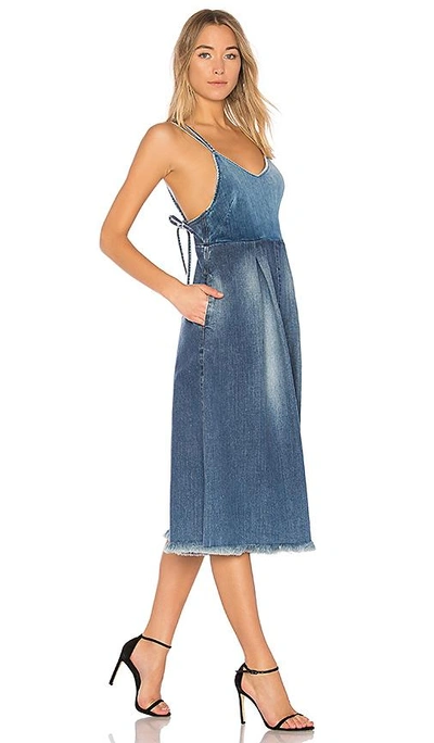 Shop Tortoise Billie Cross Back Jumpsuit In Medium Blue Forest