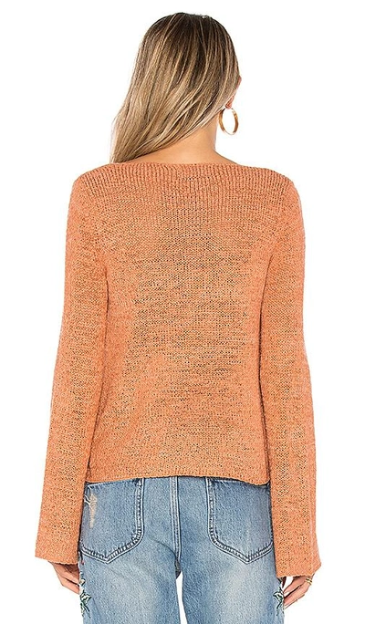 Shop Minkpink Beau Lace Side Sweater In Coral