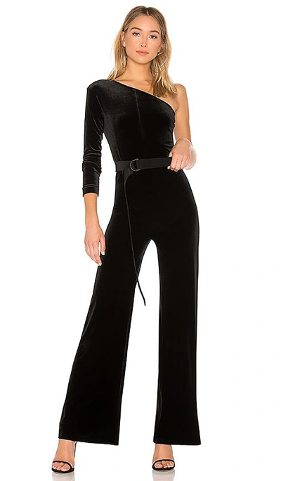 Shop Norma Kamali One Shoulder Jumpsuit In Black