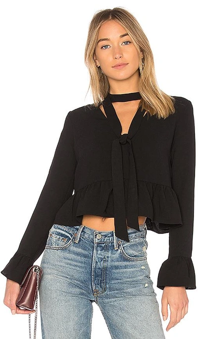 Shop Likely Long Sleeve Lettie Top In Black