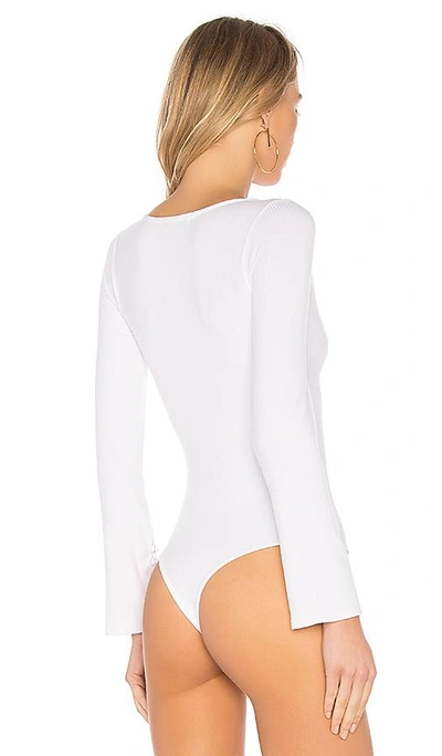 Shop Flynn Skye Long Sleeve Dreya Bodysuit In White