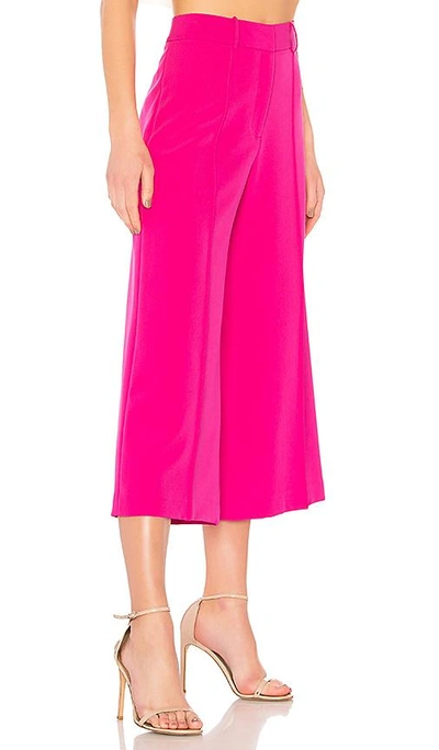 Shop Milly Cropped Hayden Pant In Fuchsia