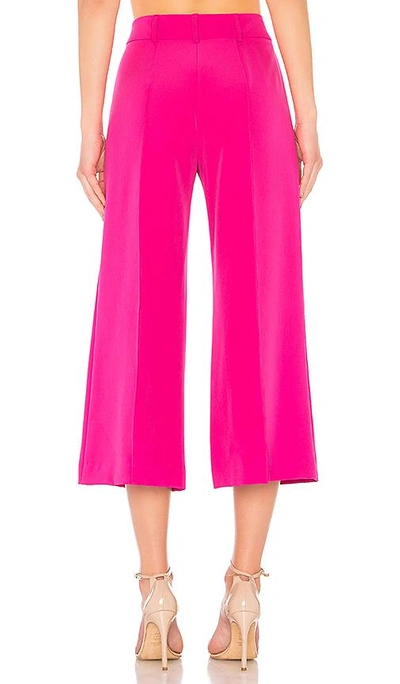 Shop Milly Cropped Hayden Pant In Fuchsia