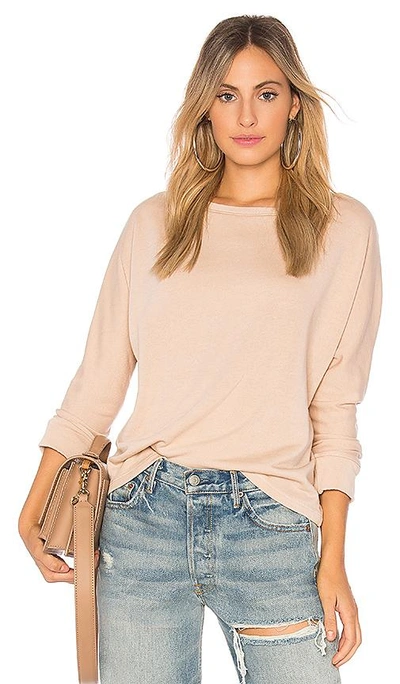 Shop Monrow French Terry Top In Pink