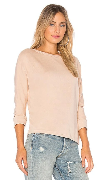 Shop Monrow French Terry Top In Pink