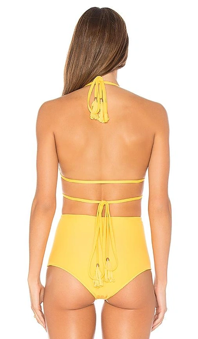 Shop Mia Marcelle Rachel Bikini Top In Yellow