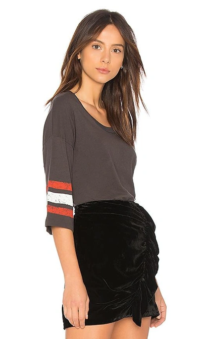 Shop Sundry Athletic Stripe Tee In Gray