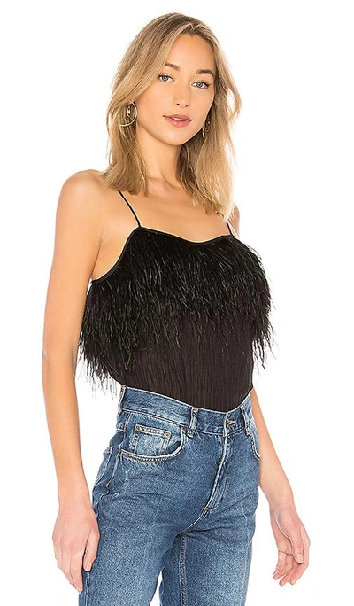 Shop Aje Plume Feather Cami In Black