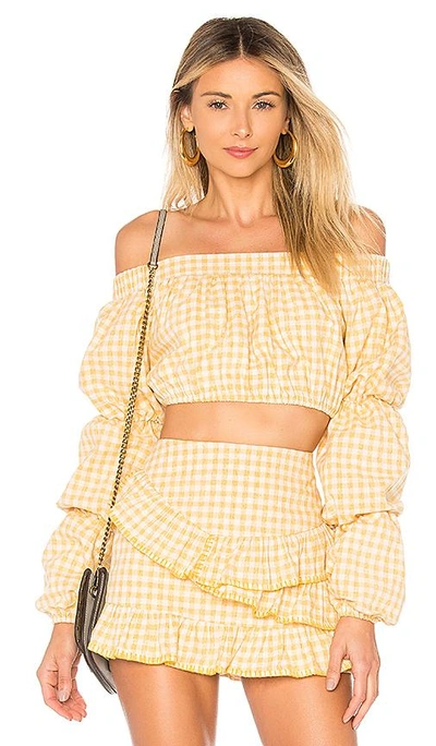 Shop Tularosa Elaine Blouse In Yellow