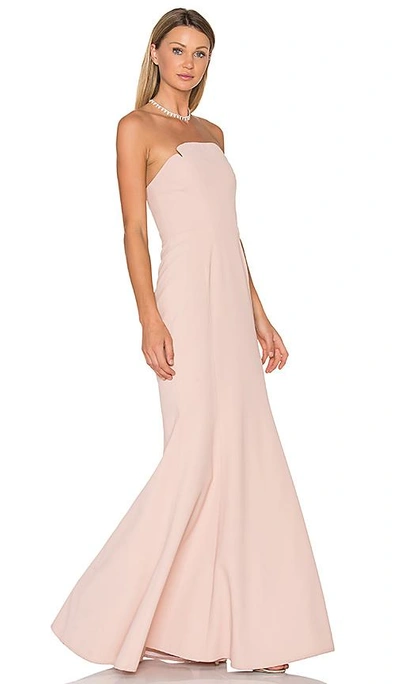 Shop Jill Jill Stuart Strapless Gown In Rosy Nude