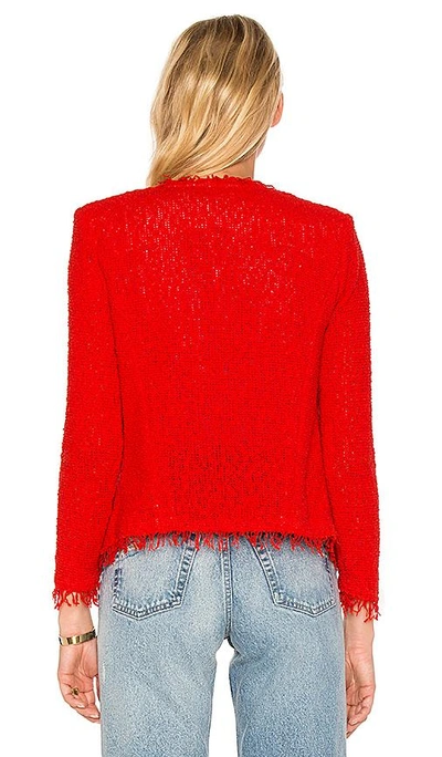 Iro Shavani Open-front Boucle Jacket In Red