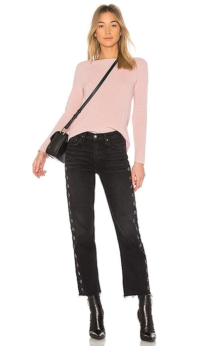 Shop 525 America Long Sleeve Sweater In Pink