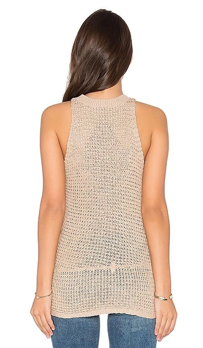 Shop One Grey Day Evie Sleeveless Sweater In Beige