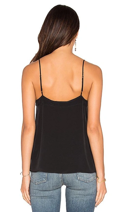 Shop Anine Bing Silk Camisole With Lace Details In Black