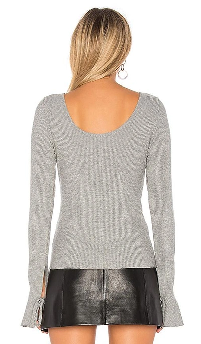 Shop Band Of Gypsies Wrist Tie Knit Top In Gray