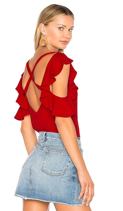 Shop Fame And Partners The Mary Top In Red