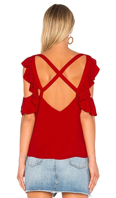 Shop Fame And Partners The Mary Top In Red