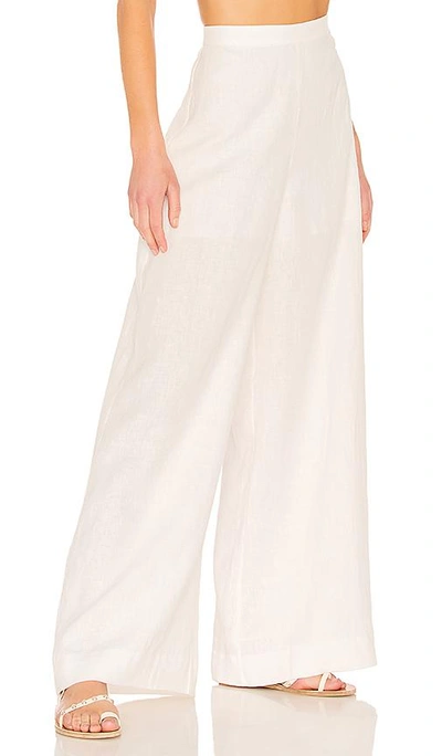 Shop Zimmermann Lovelorn Wide Leg Trouser In Ivory