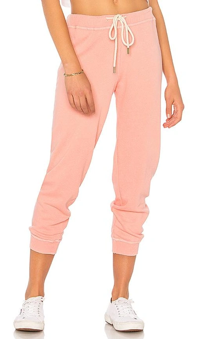 Shop The Great The Cropped Sweatpant In Pink