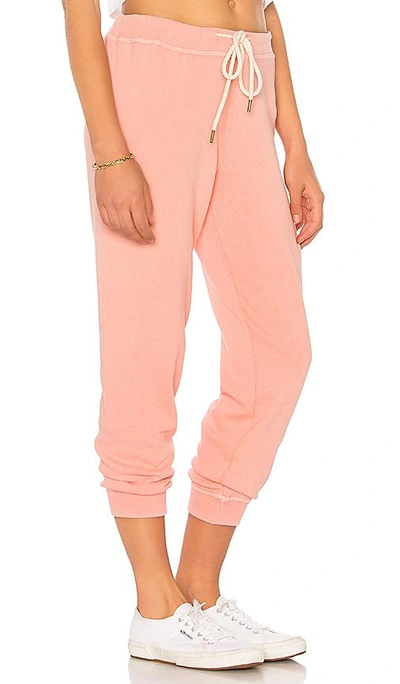Shop The Great The Cropped Sweatpant In Pink