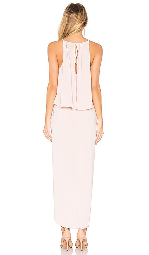 shona joy high neck frill dress