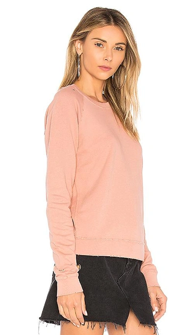 Shop Amo Raglan Sweatshirt In Rose