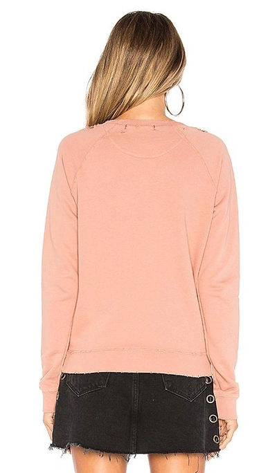 Shop Amo Raglan Sweatshirt In Rose