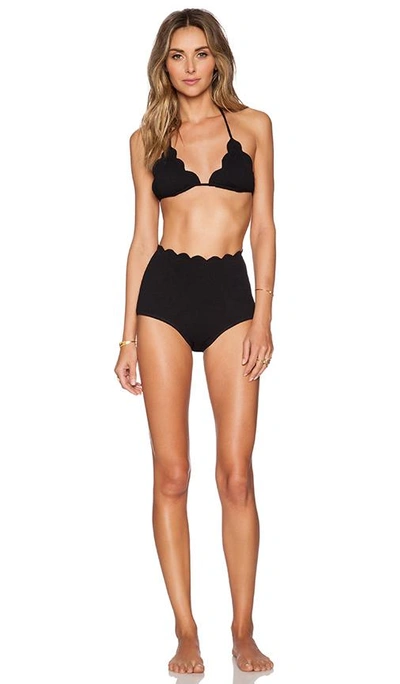 Shop Marysia Palm Springs High Waist Bikini Bottom In Black