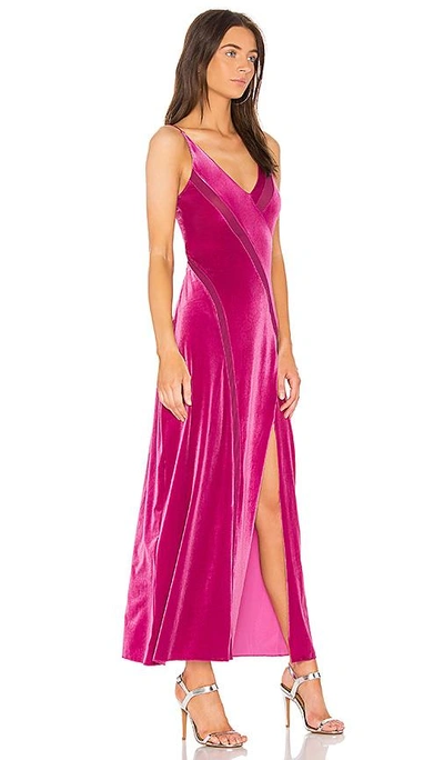 Shop Free People Spliced Velvet Maxi Dress In Pink