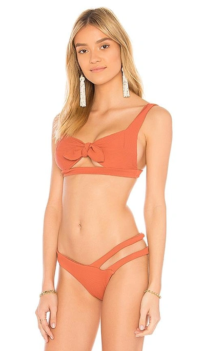 Shop Kopper & Zink Molly Bikini Top In Rust