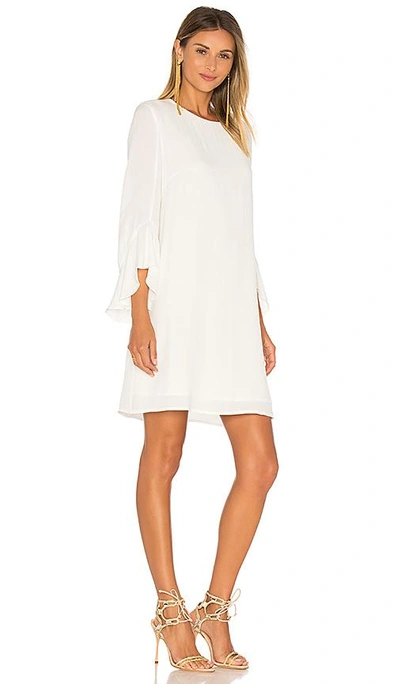 Shop Blaque Label Ruffle Sleeve Dress In White