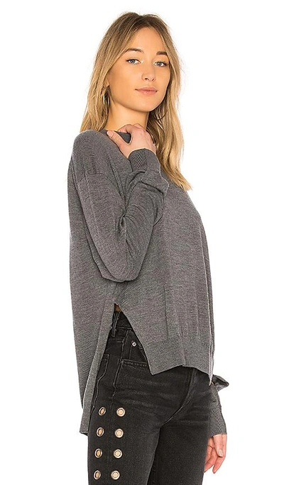 Shop Alexander Wang T Twisted Sleeve Sweater In Gray