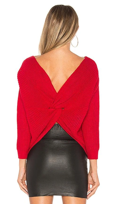 Shop Majorelle Cross Back Sweater In Red