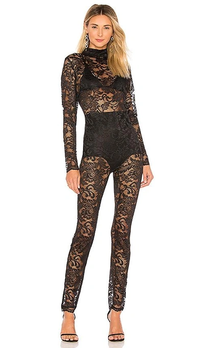 Shop Kisskill Lace Catsuit In Black.