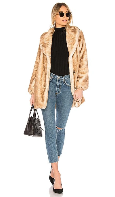 Shop Majorelle Brinley Faux Fur Coat In Marshmallow