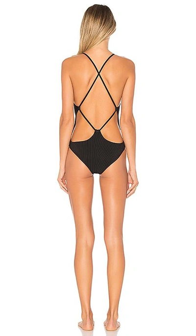 Shop Bettinis Open Back One-piece In Black