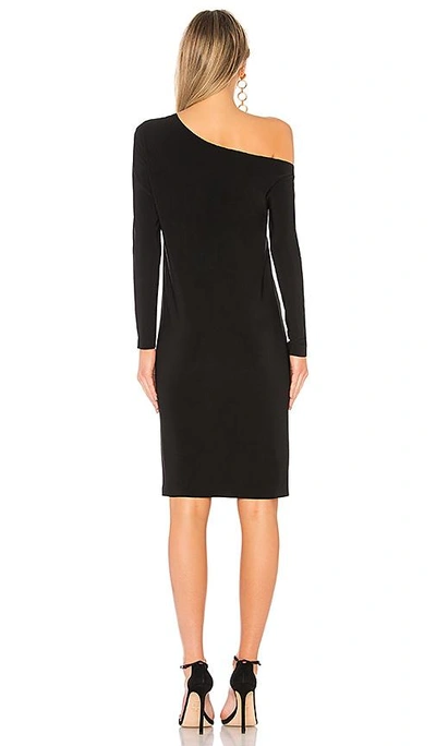 Shop Norma Kamali Drop Shoulder Long Sleeve Dress In Black