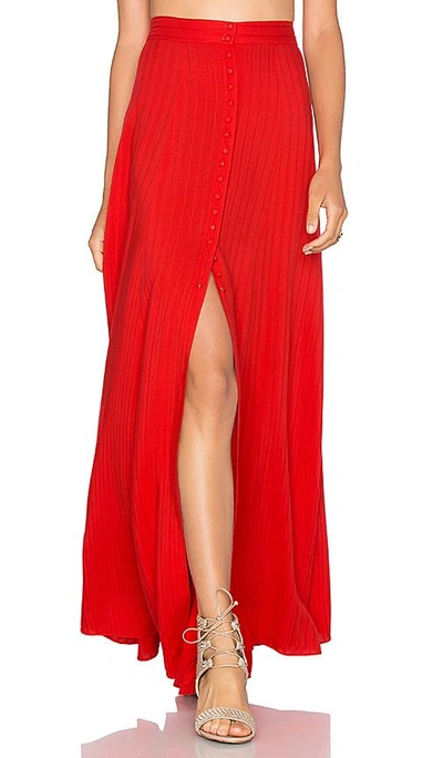 Shop Majorelle Sangria Maxi Skirt In Red