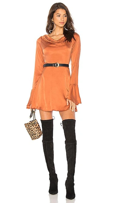 Shop Lpa Dress 604 In Burnt Orange
