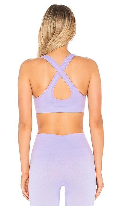 Shop Touche La X Morgan Stewart Cross Back Sports Bra In Lavender