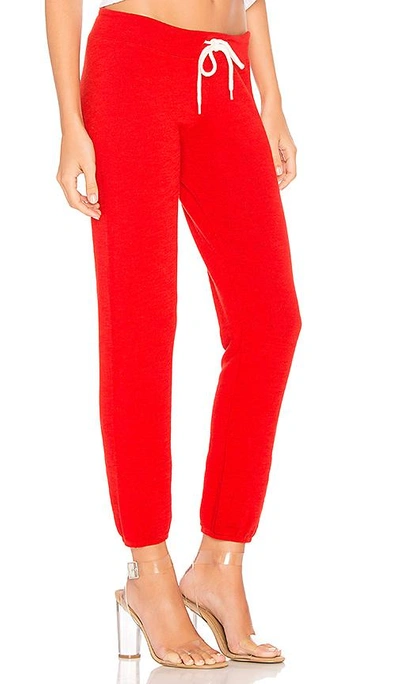 Shop Monrow Supersoft Vintage Sweats In Red