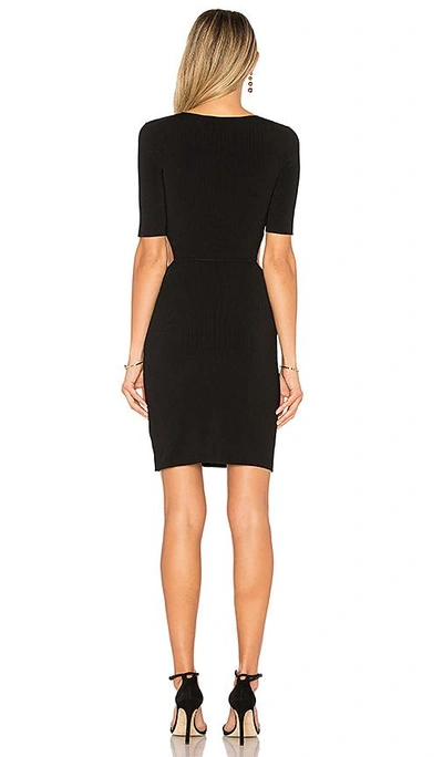 Shop Elizabeth And James Ribbed Cut Out Dress In Black