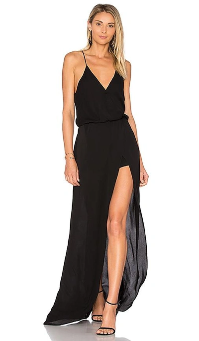 Shop Karina Grimaldi Aculina Solid Dress In Black