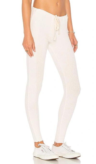 Shop Chaser Love Rib Long John Pants In Ivory