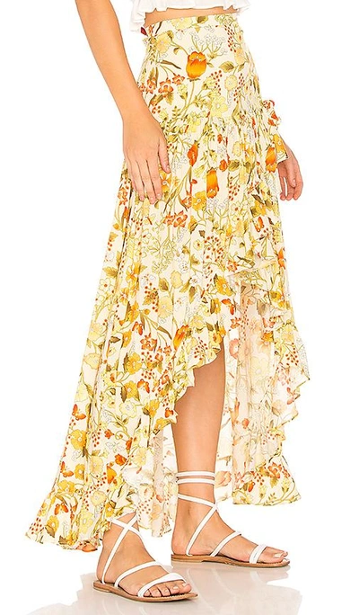 Shop Spell & The Gypsy Collective Sayulita Frill Split Skirt In Yellow