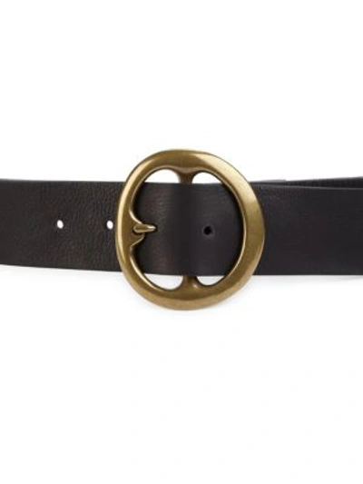 Shop B-low The Belt Bell Bottom Smooth Leather Belt In Black